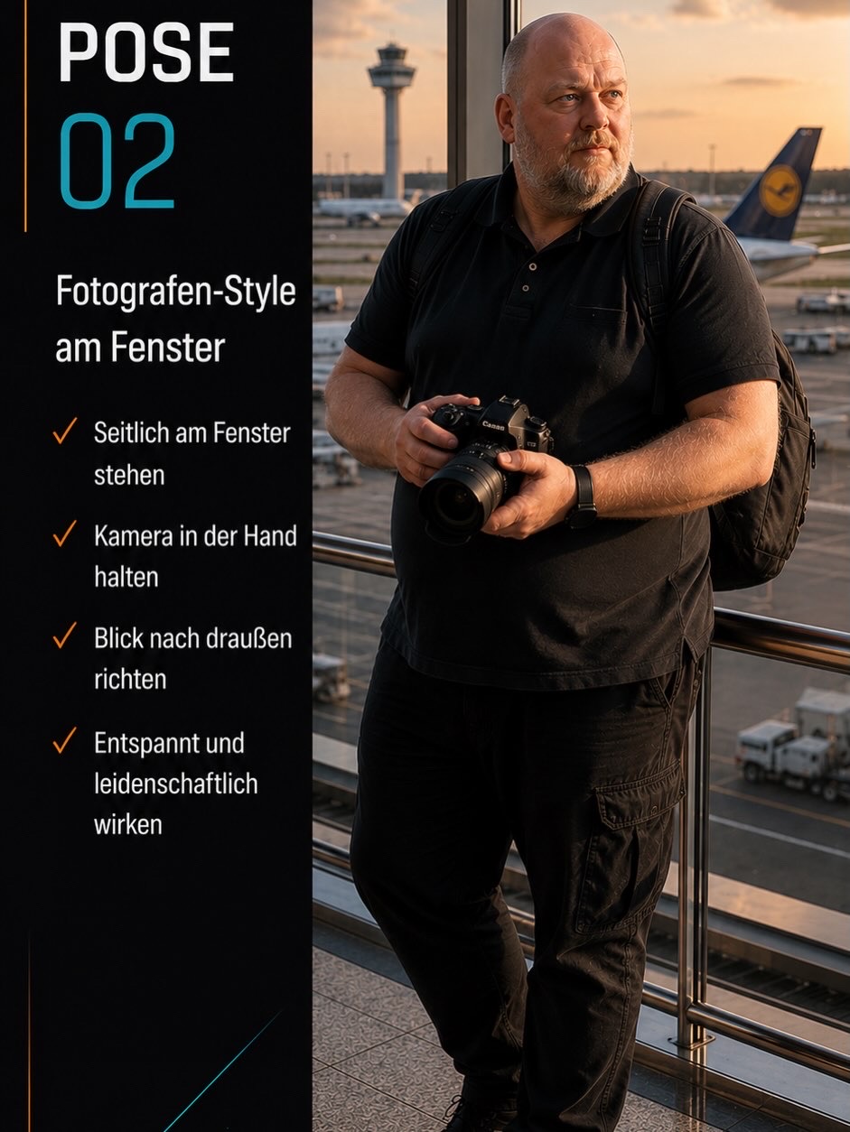Pose 02: Fotografen Styling am Fenster