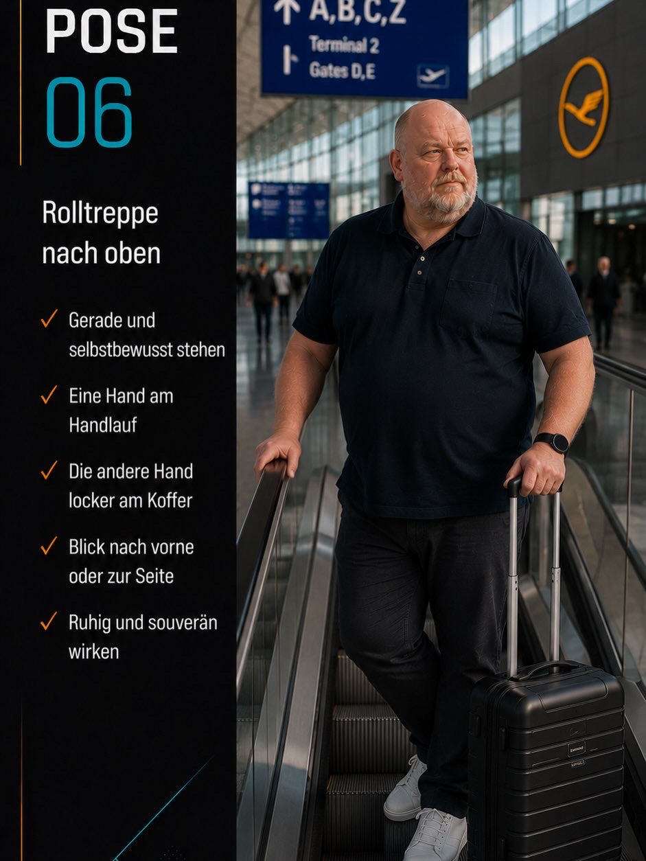Pose 06: Rolltreppe nach oben