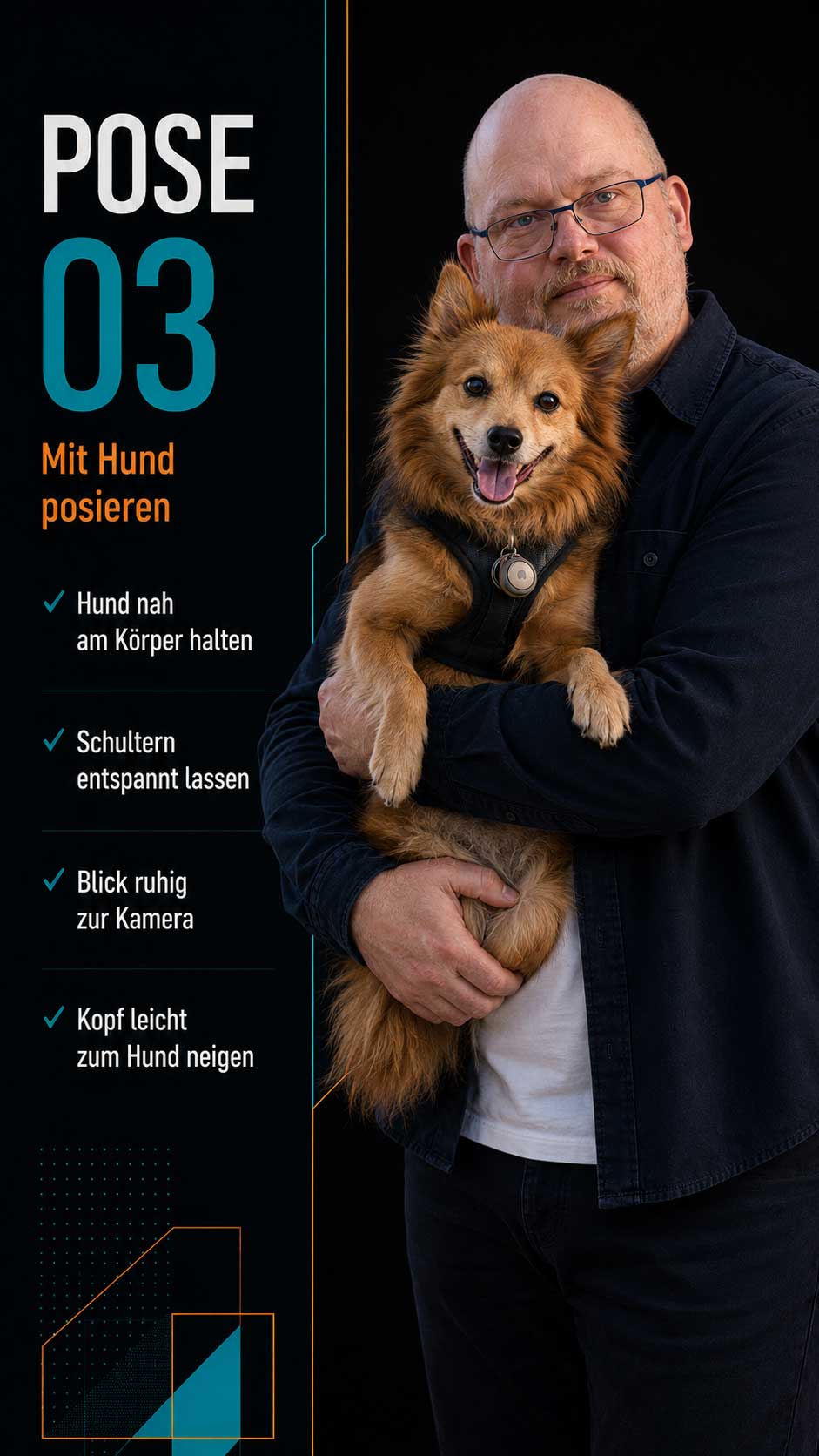 Pose 03: Mit Hund posieren